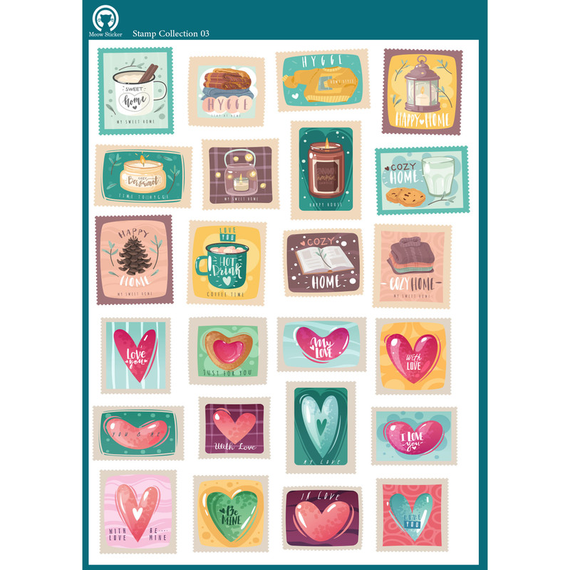 برچسب میو استیکر مدل تمبر رویایی بولت ژورنال و اسکرپ بوک- کد Stamp03