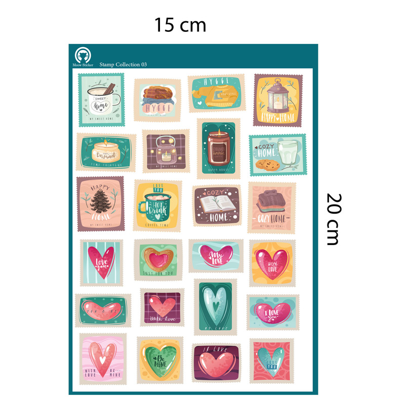 برچسب میو استیکر مدل تمبر رویایی بولت ژورنال و اسکرپ بوک- کد Stamp03