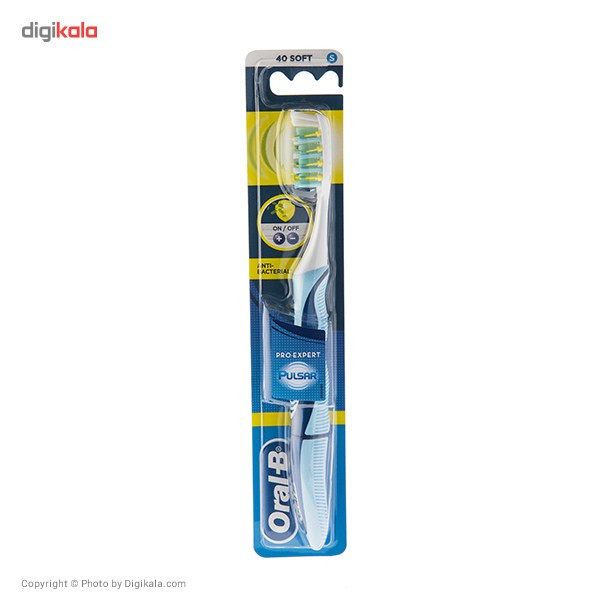 مسواک اورال-بی مدل Pulsar Anti Bacterial با برس نرم
