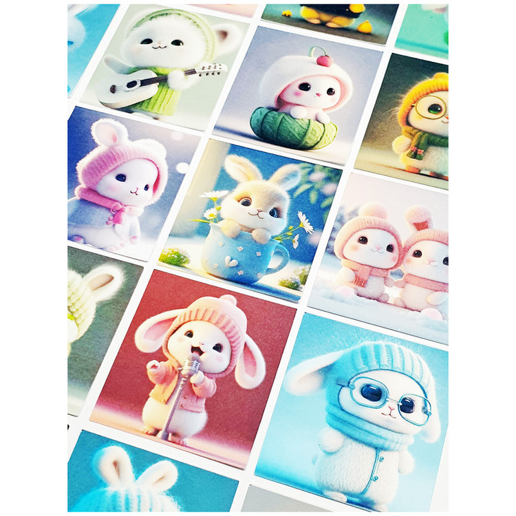 کاغذ رنگی طرح Cute Bunnies مدل بولت ژورنال کد 19 مجموعه 20 عددی