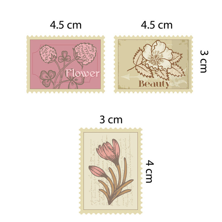 برچسب میو استیکر مدل تمبر وینتیج قدیمی آنتیک کد Stamp01
