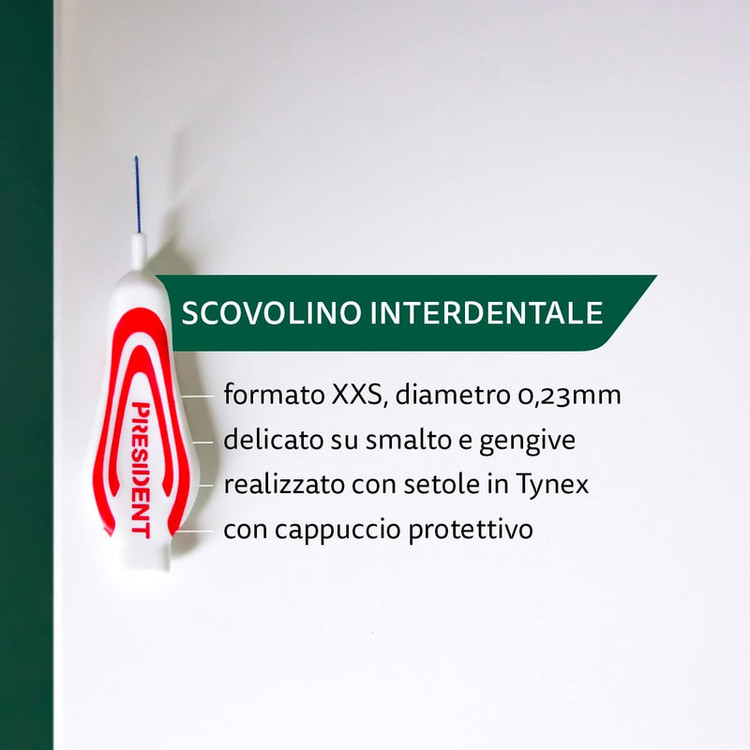 مسواک بین دندانی پرزیدنت مدل XXS 0.23mm بسته 4 عددی