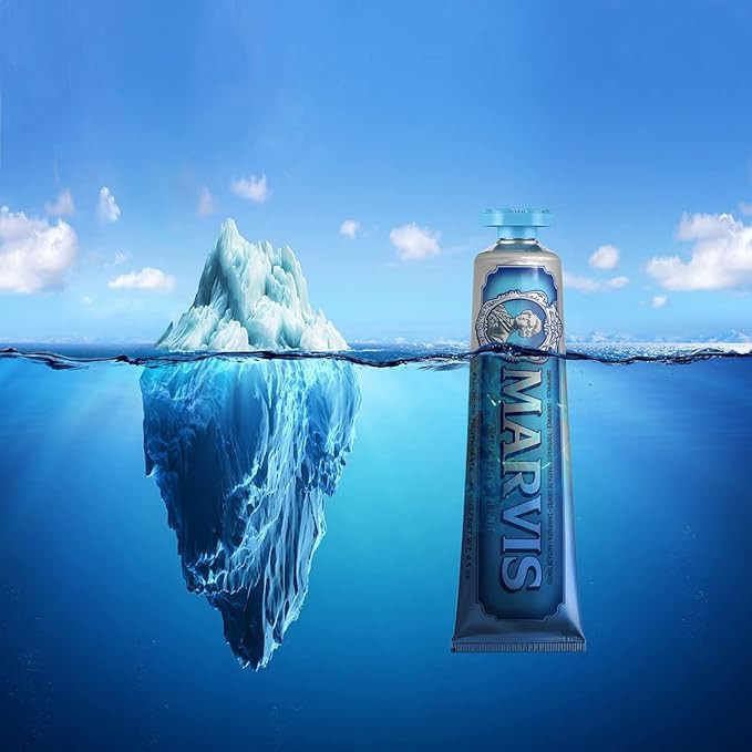 خمیر دندان کاهش دهنده جرم مارویس مدل AQUATIC MINT با طعم نعنای دریایی حجم 25 میلی لیتر