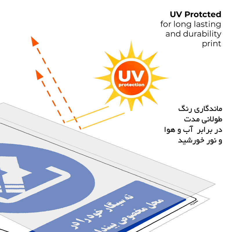 برچسب ایمنی مستر راد طرح ته سیگار خود را در محل مخصوص بیندازید مدل HSE-OSHA-0297