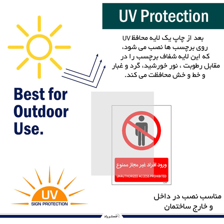 برچسب ایمنی مستر راد طرح ورود افراد غیرمجاز ممنوع مدل HSE-OSHA-1070