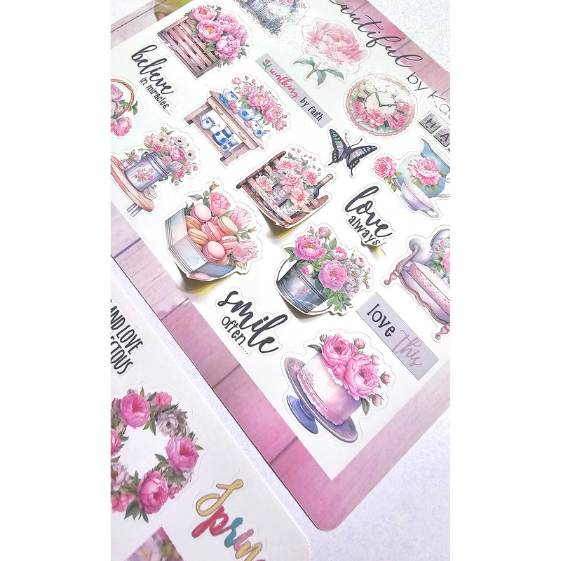 برچسب کاترینکا طرح برش خورده بولت ژورنال و اسکرپ بوک مدل Beautiful بسته 43 عددی