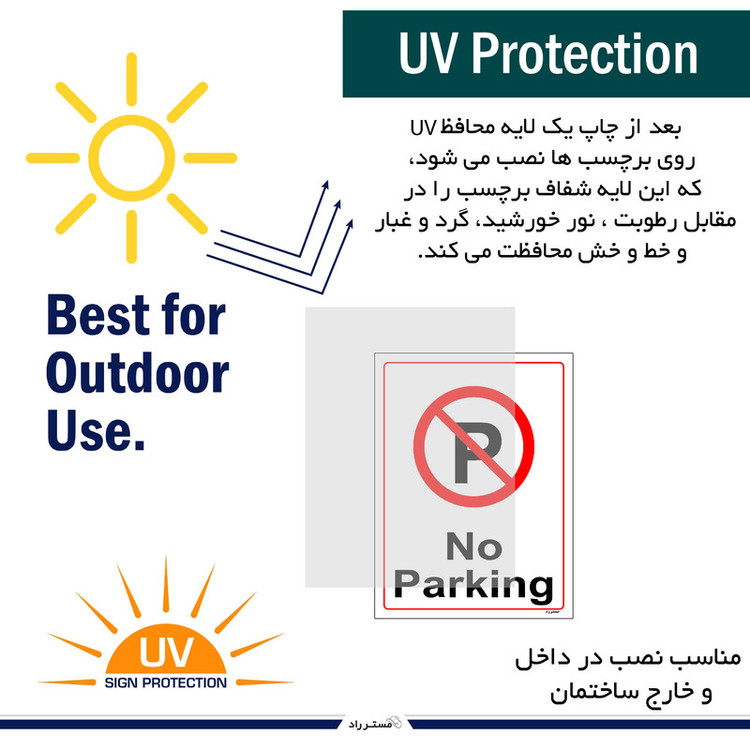 برچسب ایمنی مستر راد طرح پارک نکنید No Parking مدل HSE-OSHA-1382