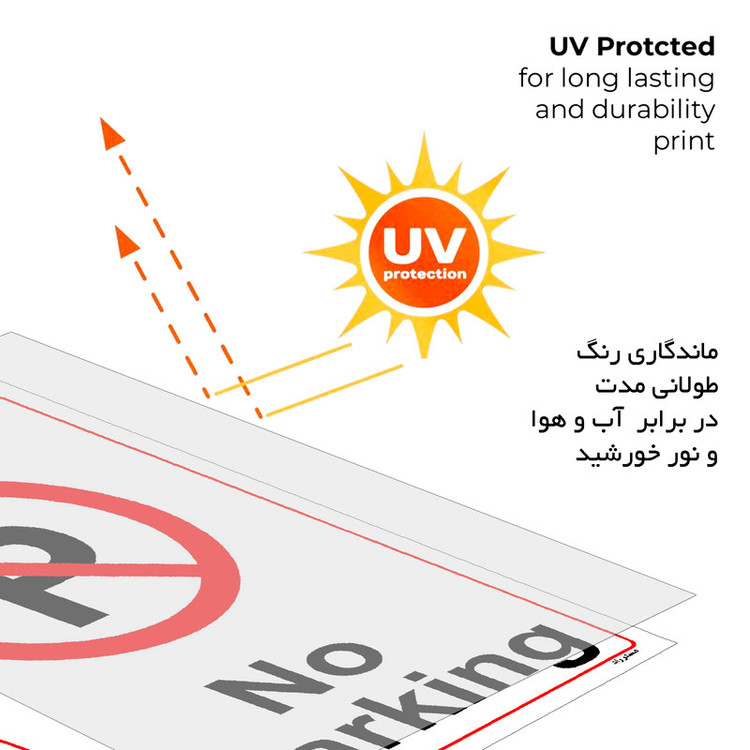 برچسب ایمنی مستر راد طرح پارک نکنید No Parking مدل HSE-OSHA-1382