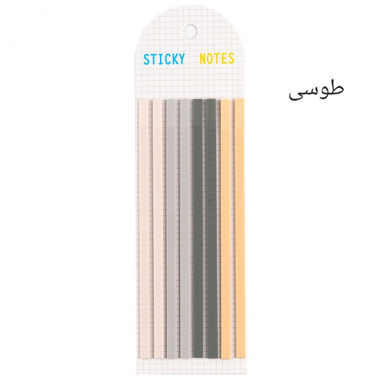 کاغذ چسب دار مدل استیک نوت شفاف طرح هایلایتر نواری عمودی