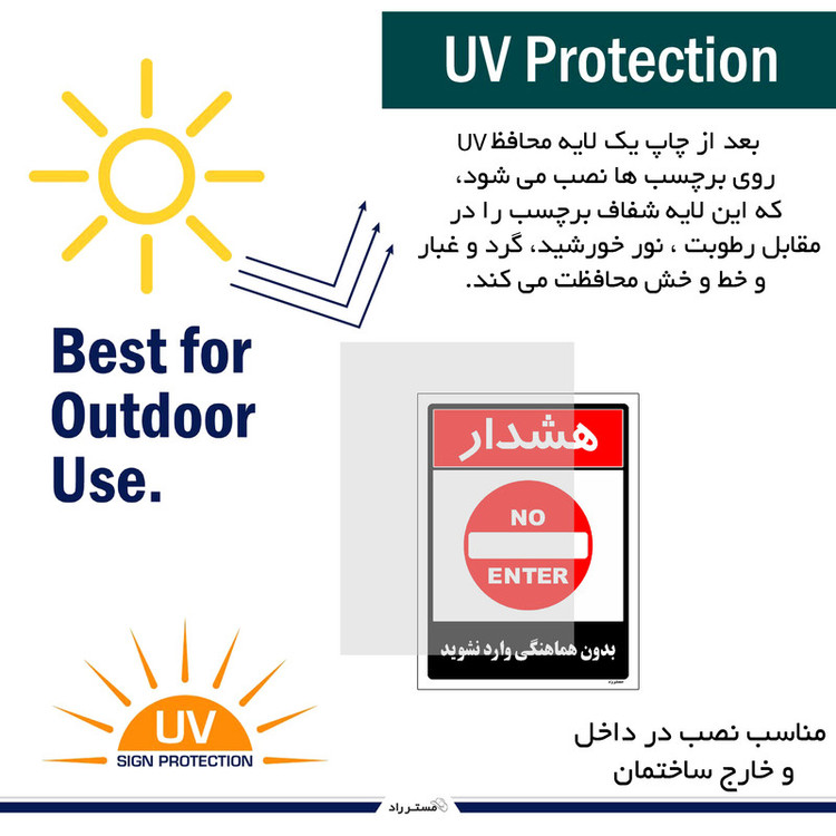 برچسب ایمنی مستر راد طرح بدون هماهنگی وارد نشوید مدل HSE-OSHA-1259