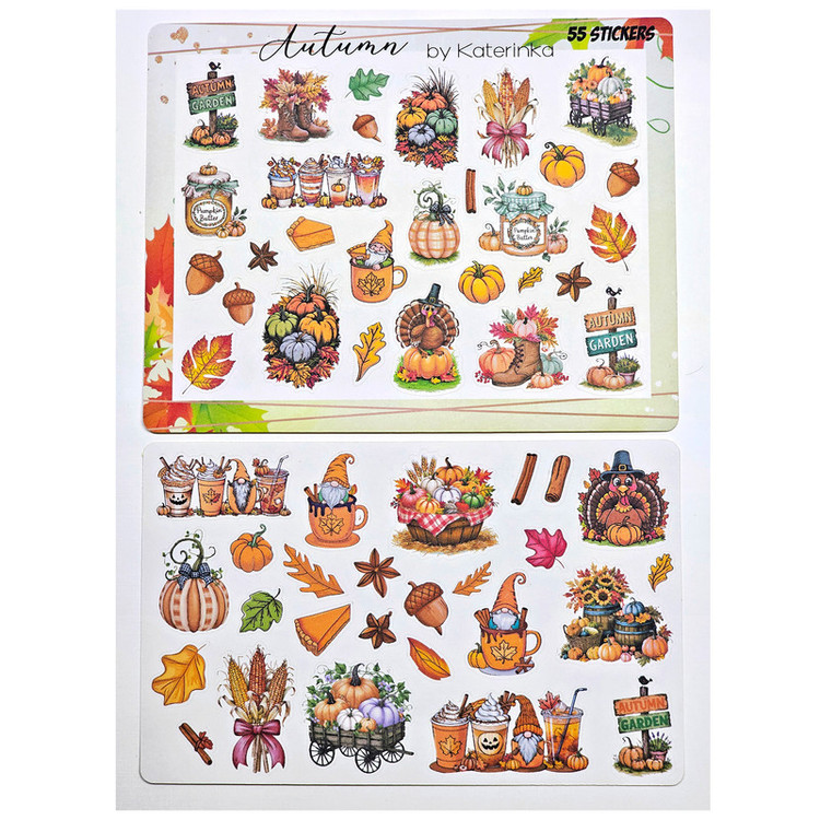 برچسب کاترینکا طرح برش خورده بولت ژورنال و اسکرپ بوک مدل Autumn بسته 55 عددی
