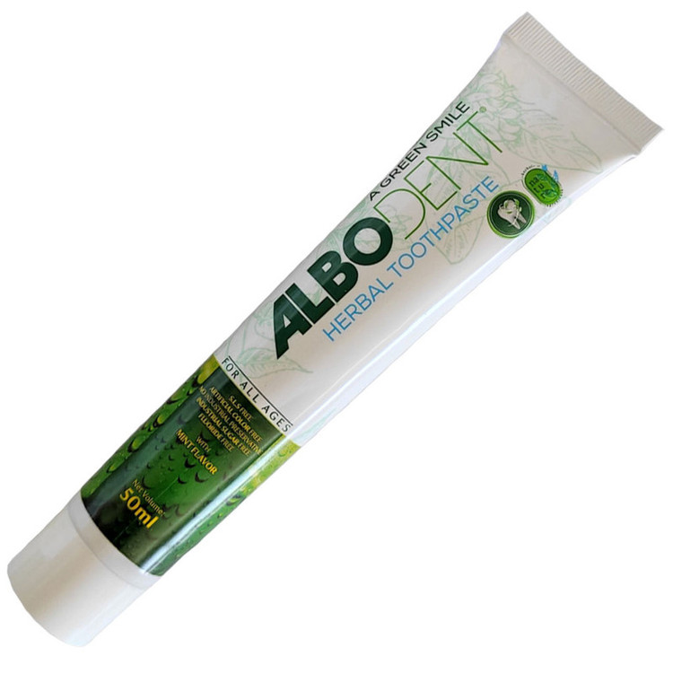 خمیر دندان آلبودنت مدل aloevera حجم 50 میلی لیتر