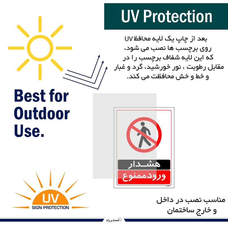 برچسب ایمنی مستر راد طرح هشدار ورود ممنوع مدل HSE-OSHA-0755