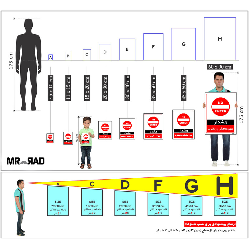 برچسب ایمنی مستر راد طرح بدون هماهنگی وارد نشوید مدل HSE-OSHA-1271
