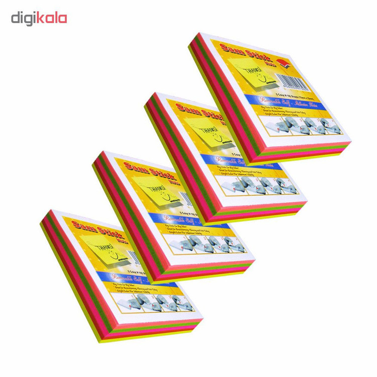 کاغذ یادداشت چسب دار مدل samstick بسته 4 عددی