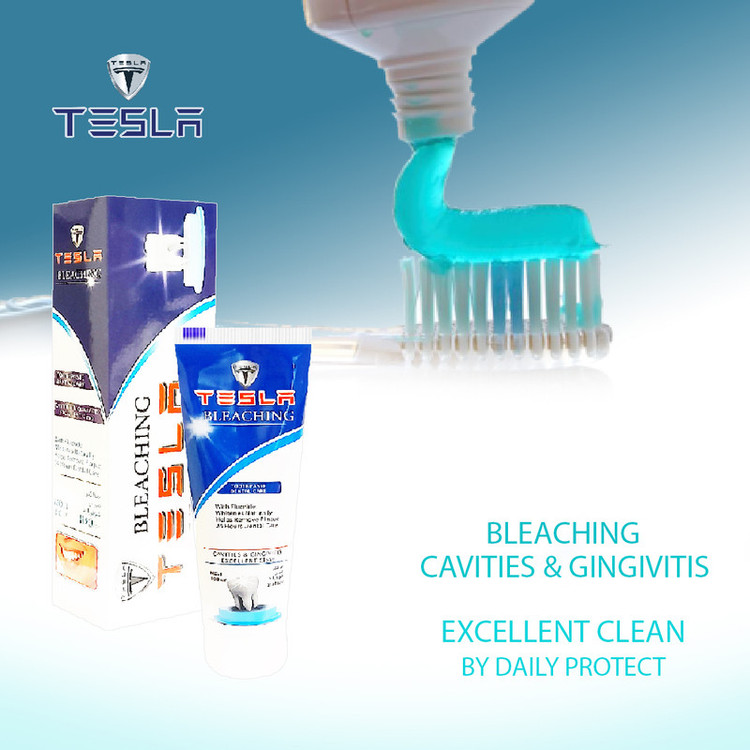 خمیر دندان تسلا مدل Bleaching وزن 100 گرم