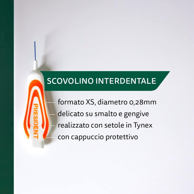 مسواک بین دندانی پرزیدنت مدل XS 0.28mm بسته 4 عددی