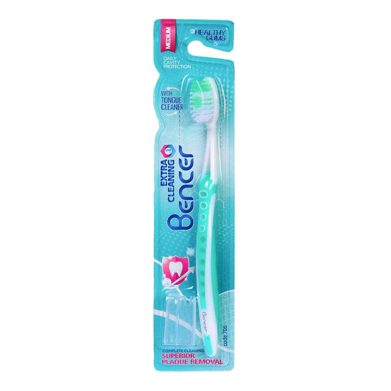 مسواک بنسر مدل Extra Cleaning با برس متوسط بسته 2 عددی