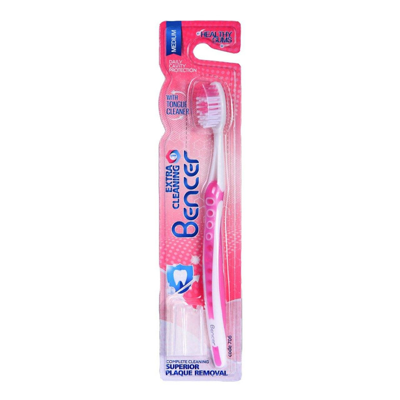 مسواک بنسر مدل Extra Cleaning با برس متوسط بسته 2 عددی
