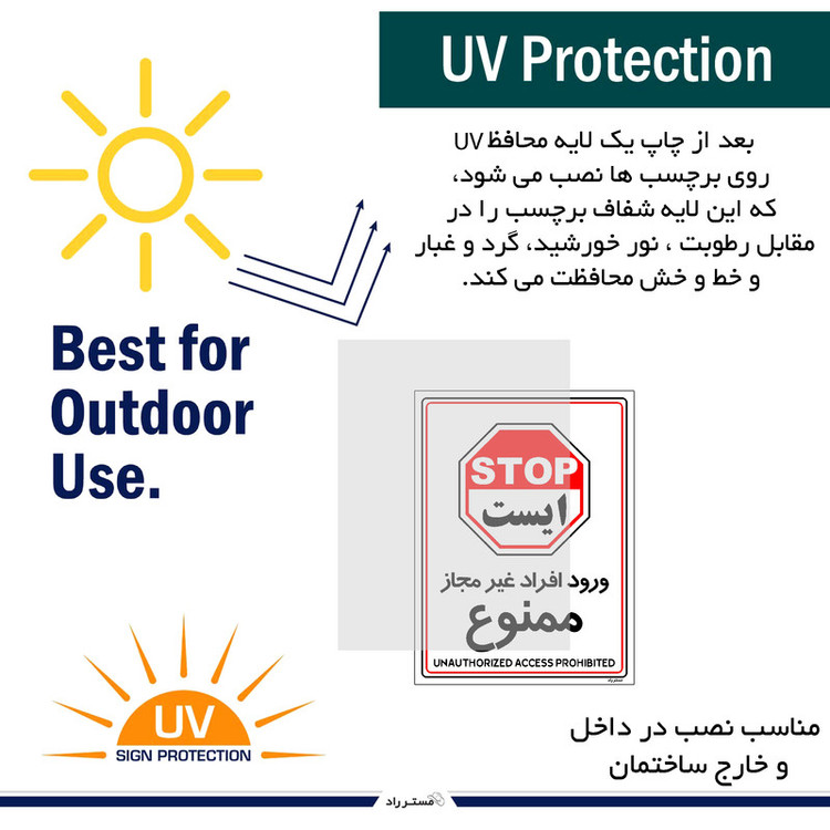 برچسب ایمنی مستر راد طرح ورود افراد غیرمجاز ممنوع مدل HSE-OSHA-1052