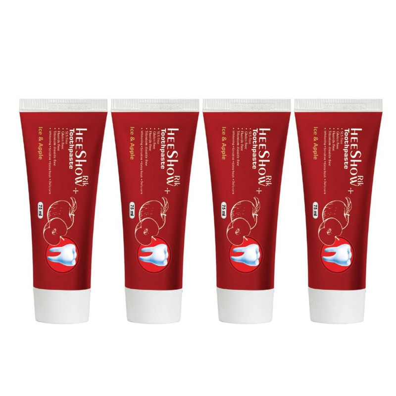 خمیر دندان هیشو ریک مدل Ice - Apple حجم 75 میلی لیتر مجموعه 4 عددی