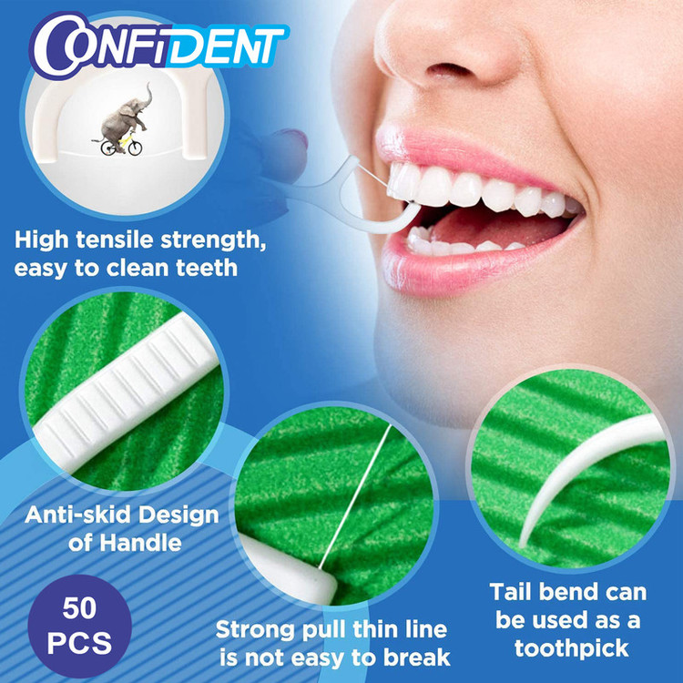 نخ دندان کانفیدنت مدل floss-Pillow پنج بسته 50 عددی