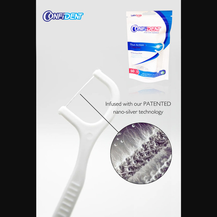 نخ دندان کانفیدنت مدل floss-Pillow پنج بسته 50 عددی