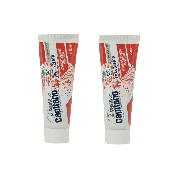 خمیر دندان پاستا دل کاپیتانو مدل Fresh Breath حجم 75 میلی لیتر بسته 2 عددی