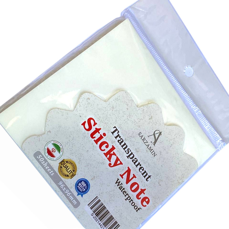 کاغذ یادداشت چسب دار سرزمین طرح شفاف Transparent