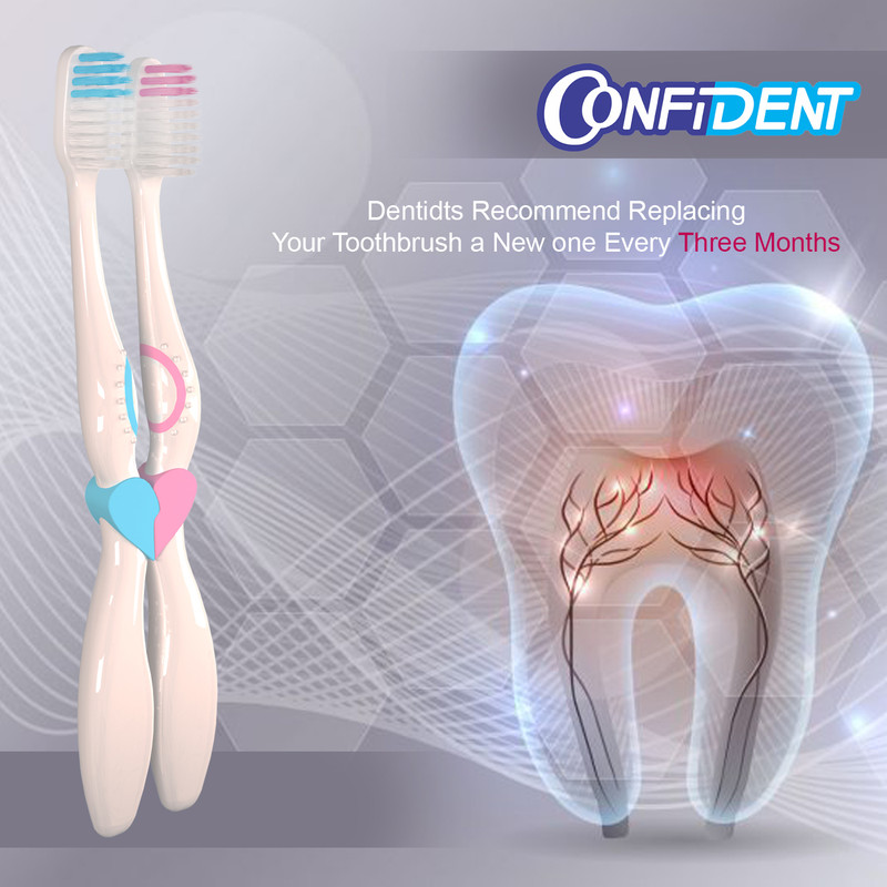 مسواک کانفیدنت مدل CT-Biform با برس نرم مجموعه 6 عددی