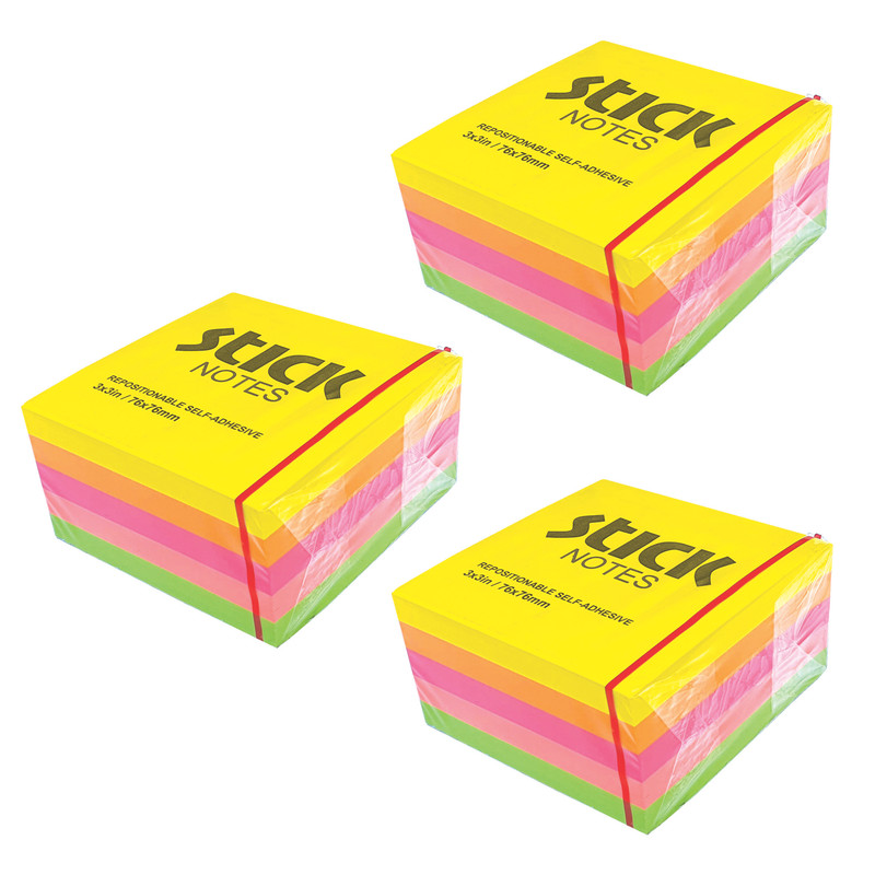 کاغذ یادداشت چسب دار مدل Mo7 سایز 7.6x7.6 سانتی متر بسته 3 عددی