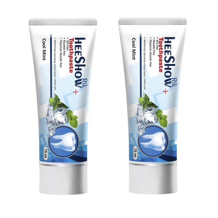 خمیر دندان ضد باکتری هیشو ریک مدل cool mint حجم 75 میلی لیتر بسته 2 عددی