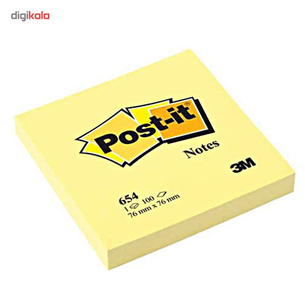 کاغذ یادداشت چسب دار پست ایت کد 654 - بسته 100 عددی