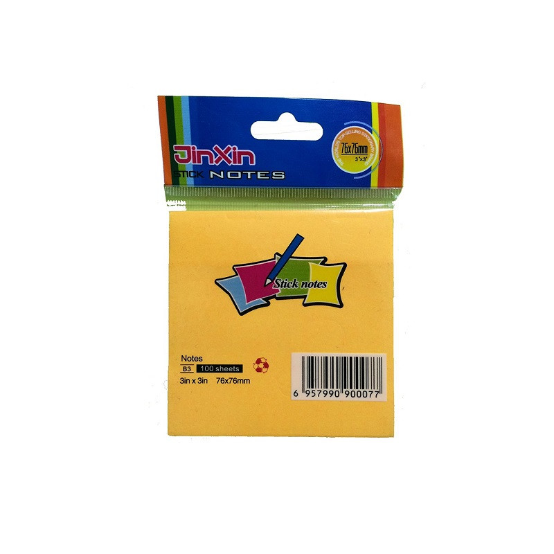 کاغذ یادداشت جینکسین مدل مغناطیسی سایز 7.6×7.6 سانتیمتر