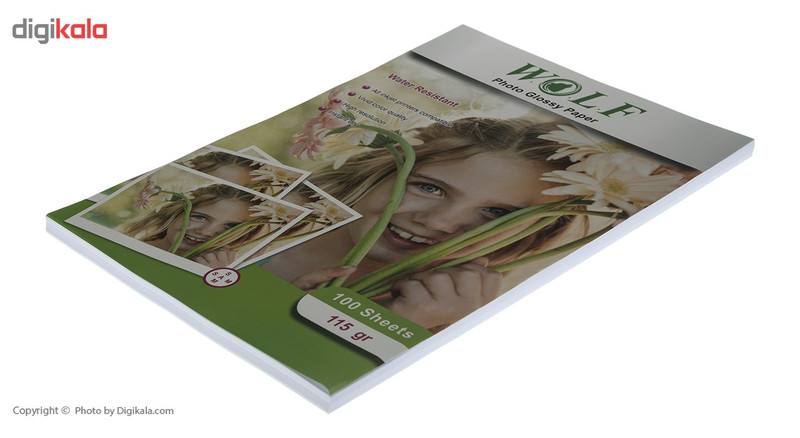 کاغذ فتو گلاسه 115 گرم ولف سایز A3