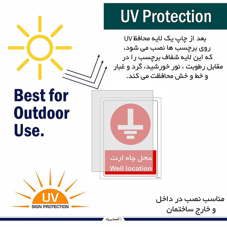برچسب بازدارنده مستر راد مدل محل چاه ارت کد HSE-OSHA-2616