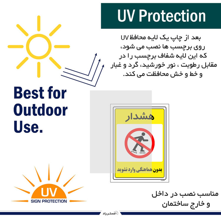برچسب ایمنی مستر راد طرح بدون هماهنگی وارد نشوید مدل HSE-OSHA-1305