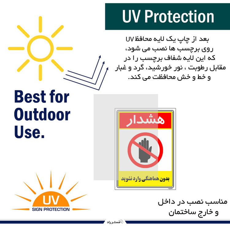 برچسب ایمنی مستر راد طرح بدون هماهنگی وارد نشوید مدل HSE-OSHA-1239