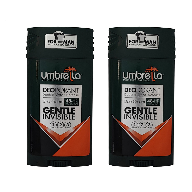 استیک ضد تعریق مردانه آمبرلا مدل GENTLE INVISIBLE حجم 90 میلی لیتر مجموعه دو عددی