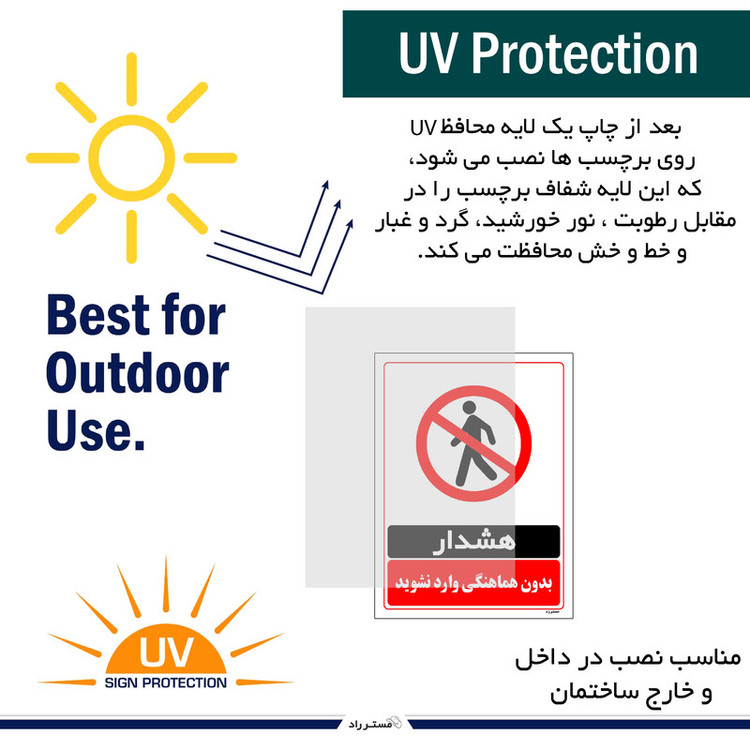 برچسب ایمنی مستر راد طرح بدون هماهنگی وارد نشوید مدل HSE-OSHA-1272
