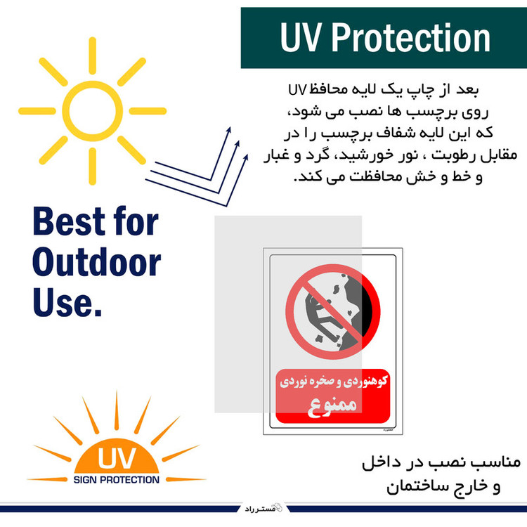 برچسب ایمنی مستر راد طرح کوهنوردی و صخره نوردی ممنوع مدل HSE-OSHA-0294