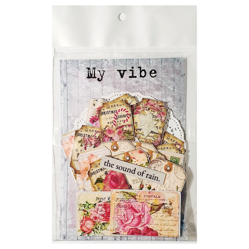 کاغذ چاپی مدل My vibe کد 38 طرح بولت ژورنال مجموعه 32 عددی