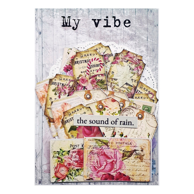 کاغذ چاپی مدل My vibe کد 38 طرح بولت ژورنال مجموعه 32 عددی