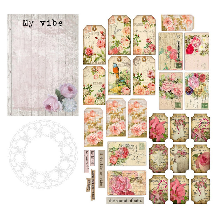 کاغذ چاپی مدل My vibe کد 38 طرح بولت ژورنال مجموعه 32 عددی
