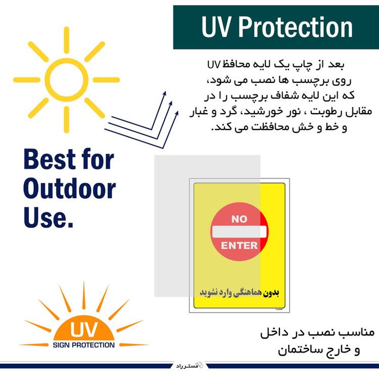 برچسب ایمنی مستر راد طرح بدون هماهنگی وارد نشوید مدل HSE-OSHA-1187