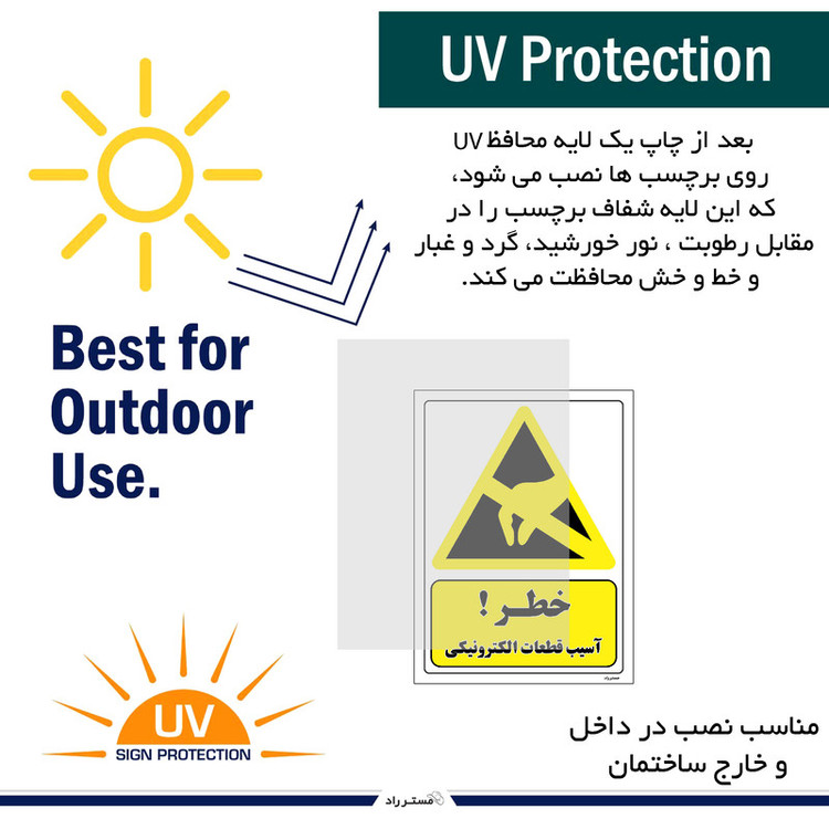 برچسب ایمنی مستر راد طرح خطر آسیب قطعات الکترونیکی مدل HSE-OSHA-255