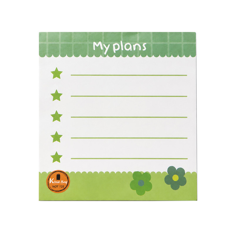 کاغذ یادداشت مدل My Plans 125 سایز 10*10 سانتی متر بسته 2 عددی
