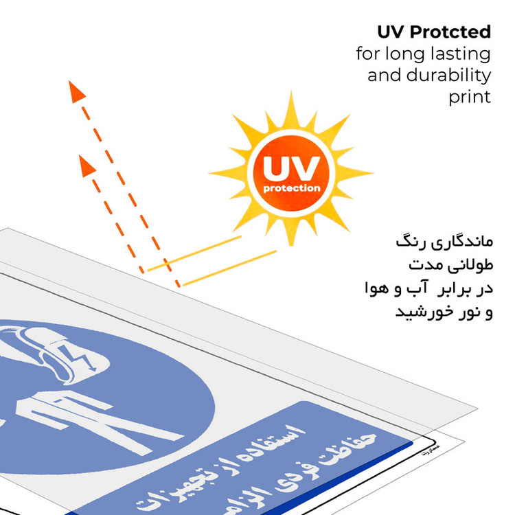 برچسب ایمنی مستر راد طرح استفاده از تجهیزات حفاظت فردی الزامیاست مدل HSE-OSHA-0055