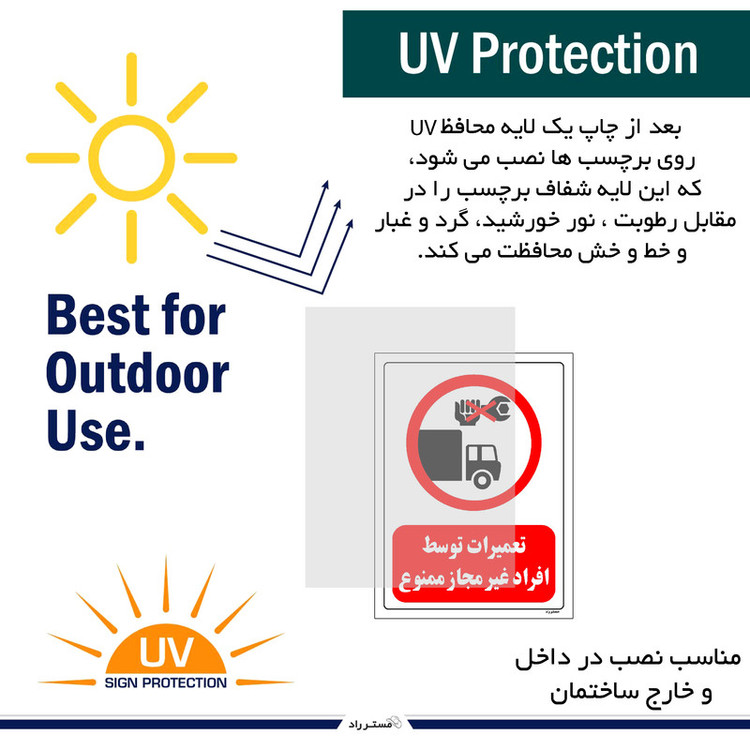 برچسب ایمنی مستر راد طرح تعمیرات توسط افراد غیرمجاز ممنوع مدل HSE-OSHA-0318