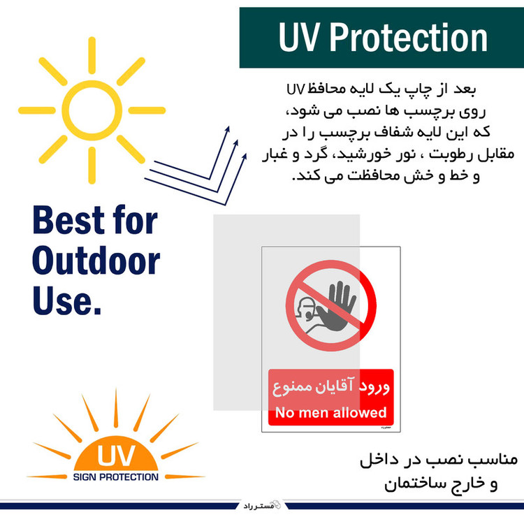 برچسب ایمنی مستر راد طرح ورود آقایان ممنوع مدل HSE-OSHA-1085